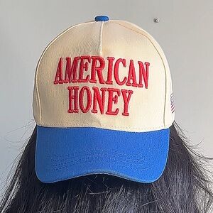 “American Honey” Cap with Blue Brim